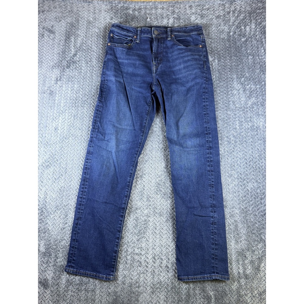 American Eagle Airflex+ Jeans Mens 30x32 Blue Denim Stretch Mid Rise Straight